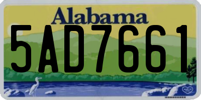 AL license plate 5AD7661