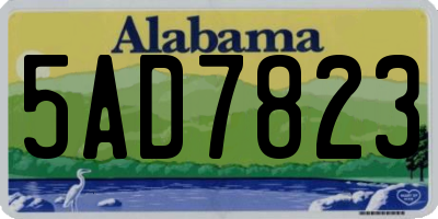 AL license plate 5AD7823