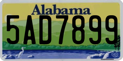 AL license plate 5AD7899