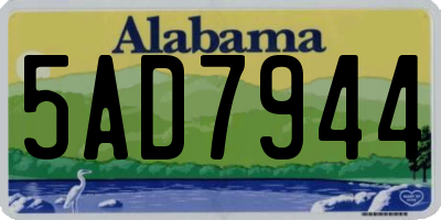 AL license plate 5AD7944