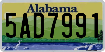 AL license plate 5AD7991