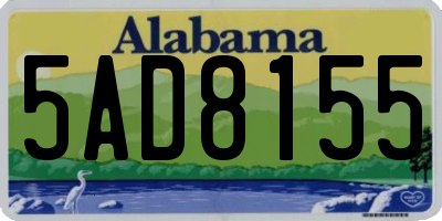 AL license plate 5AD8155