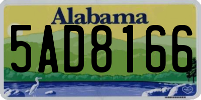AL license plate 5AD8166