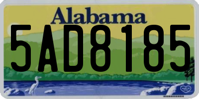 AL license plate 5AD8185