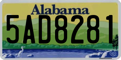 AL license plate 5AD8281