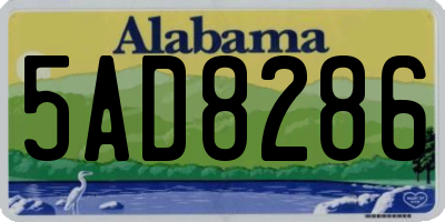 AL license plate 5AD8286