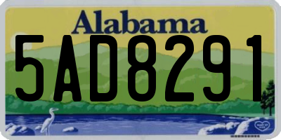 AL license plate 5AD8291
