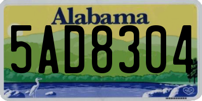 AL license plate 5AD8304