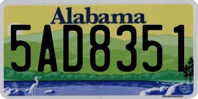AL license plate 5AD8351