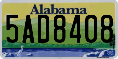 AL license plate 5AD8408