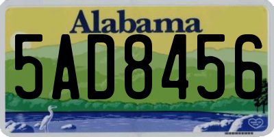 AL license plate 5AD8456