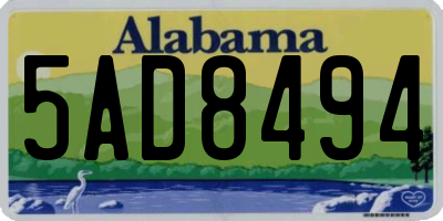 AL license plate 5AD8494