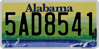 AL license plate 5AD8541