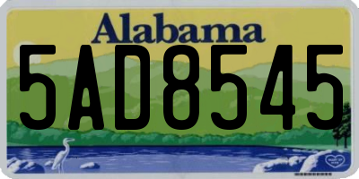 AL license plate 5AD8545