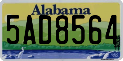 AL license plate 5AD8564