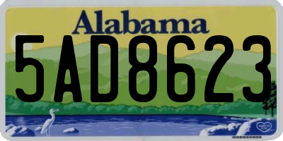 AL license plate 5AD8623