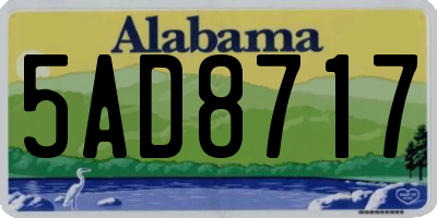 AL license plate 5AD8717
