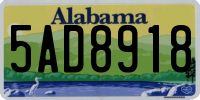 AL license plate 5AD8918