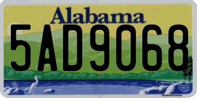 AL license plate 5AD9068