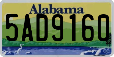 AL license plate 5AD9160