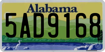 AL license plate 5AD9168