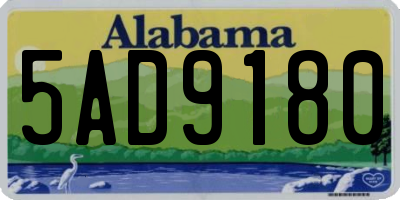 AL license plate 5AD9180