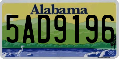 AL license plate 5AD9196