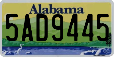 AL license plate 5AD9445