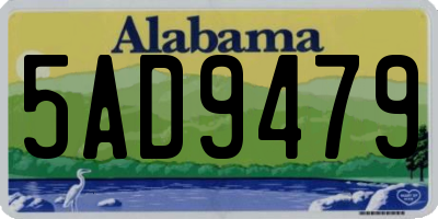 AL license plate 5AD9479
