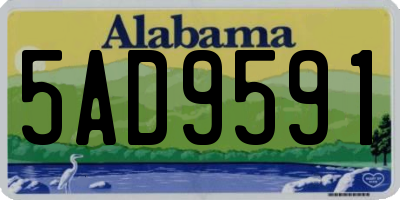 AL license plate 5AD9591