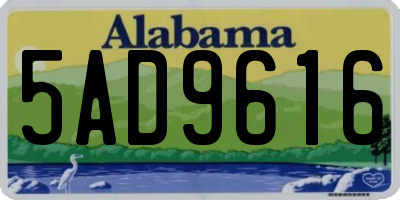 AL license plate 5AD9616