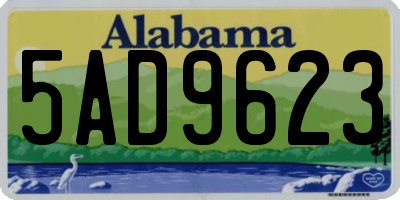 AL license plate 5AD9623