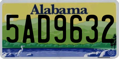 AL license plate 5AD9632