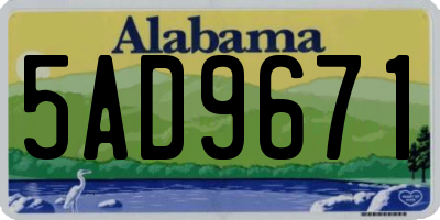 AL license plate 5AD9671
