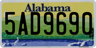 AL license plate 5AD9690