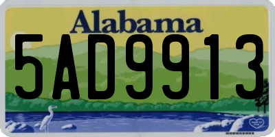 AL license plate 5AD9913
