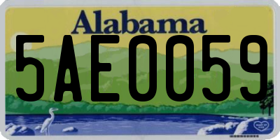 AL license plate 5AE0059