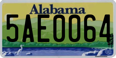 AL license plate 5AE0064