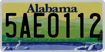 AL license plate 5AE0112