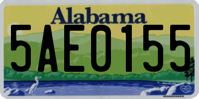 AL license plate 5AE0155