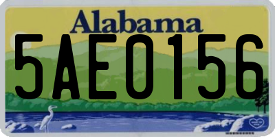 AL license plate 5AE0156