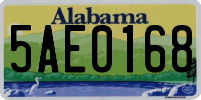 AL license plate 5AE0168