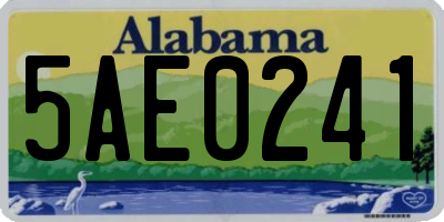 AL license plate 5AE0241