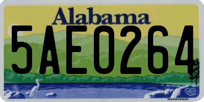 AL license plate 5AE0264