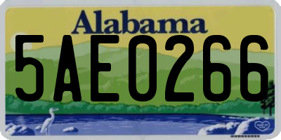 AL license plate 5AE0266