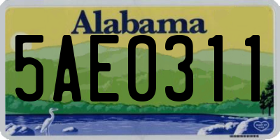 AL license plate 5AE0311