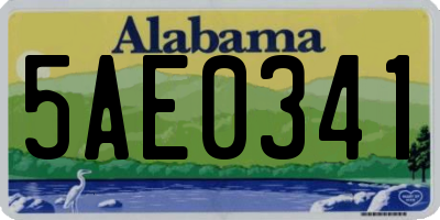 AL license plate 5AE0341