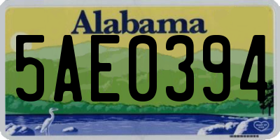 AL license plate 5AE0394