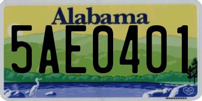 AL license plate 5AE0401