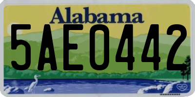 AL license plate 5AE0442